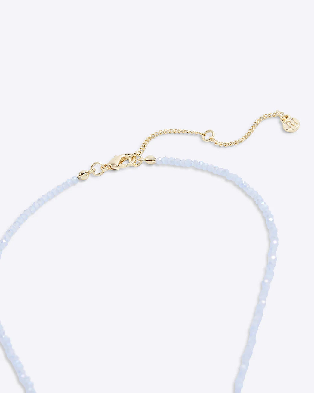 Blue March Birthstone Beaded Necklace