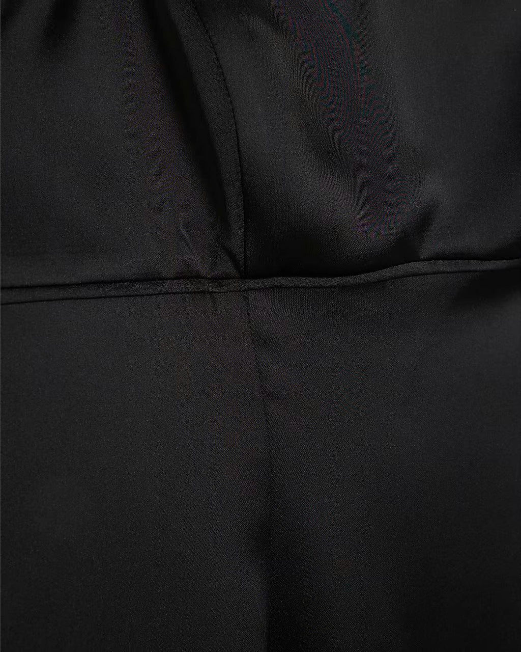 Black Satin Mini Slip Dress