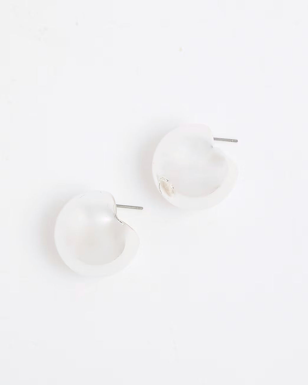 Silver ball stud earrings