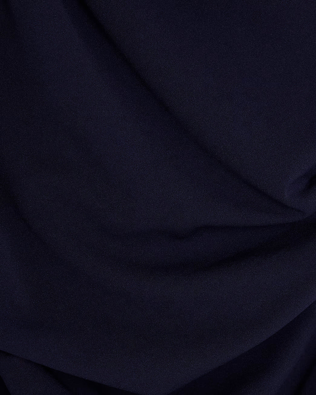 Navy Long Sleeve Asymmetric Drape Mini Dress